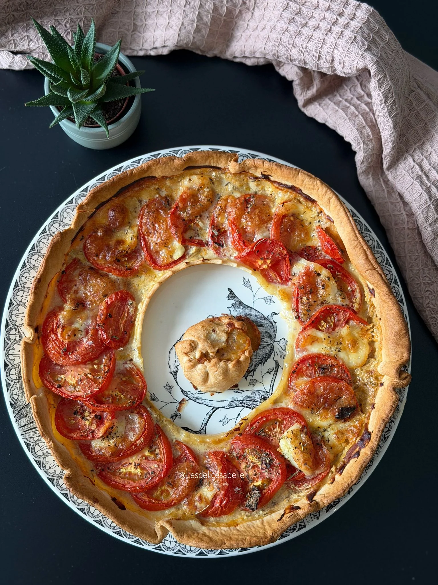Tarte tomates, mozzarella et moutarde