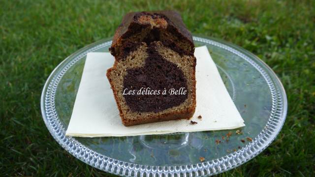Cake marbré chocolat-spéculoos